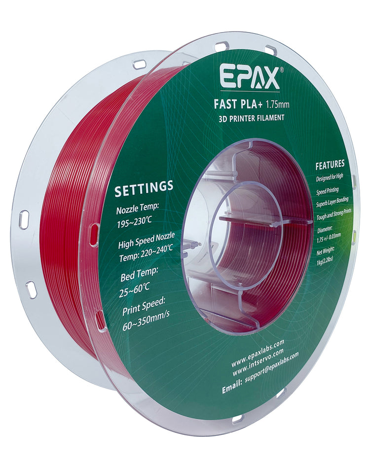 EPAX Aurora Red Fast PLA+ 1.75mm Filament 1kg