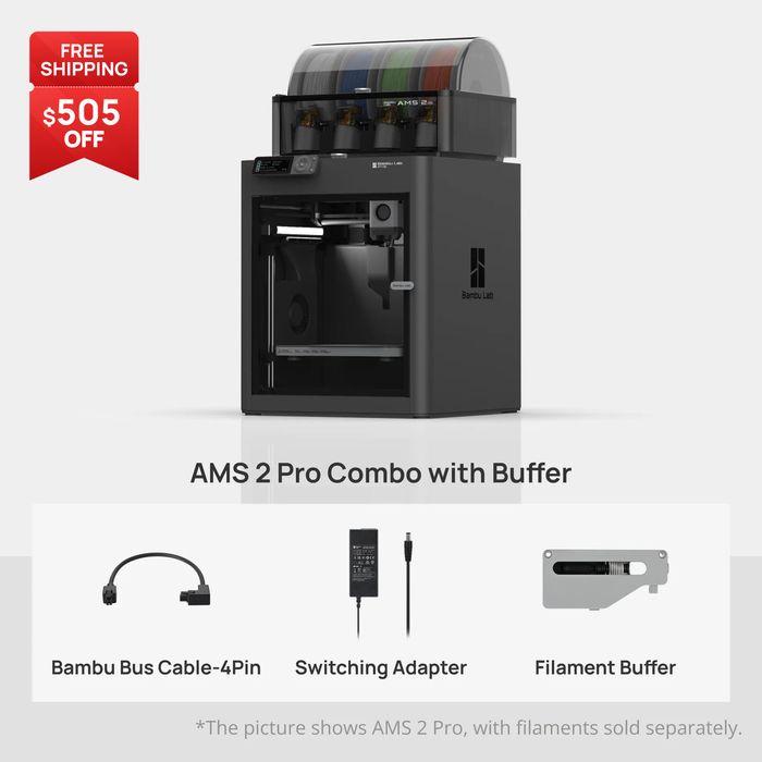 Bambu Lab P1S PRO Combo with AMS 2 PRO