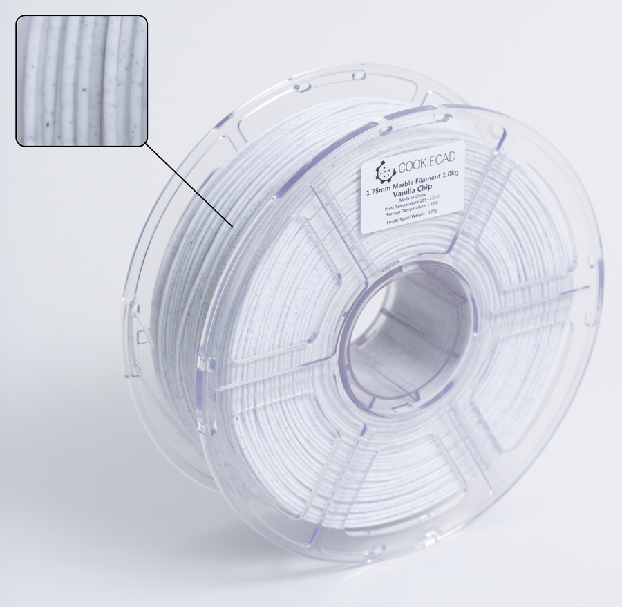 CookieCad Vanilla Chip Marble PLA Filament 1.75mm, 1kg