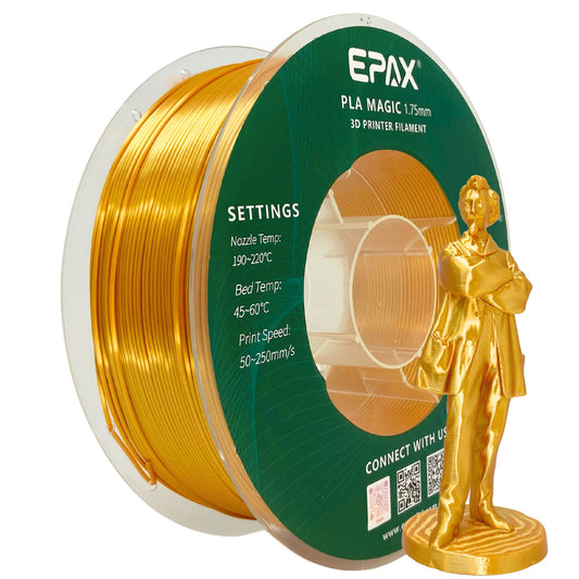 Epax Gold Silk PLA+ 1.75mm Filament 1kg