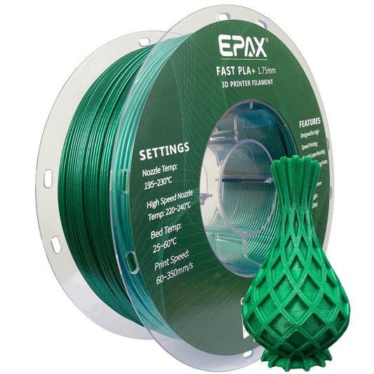 EPAX Aurora Green Fast PLA+ 1.75mm Filament 1KG