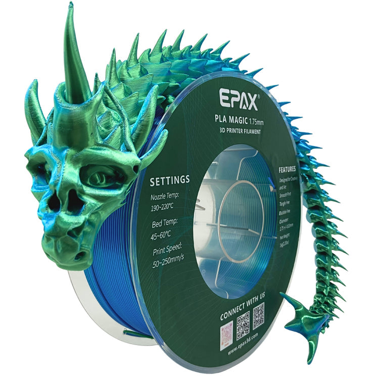 EPAX Magic Blue Lagoon Bi-Color Silk PLA 1.75mm Filament 1kg