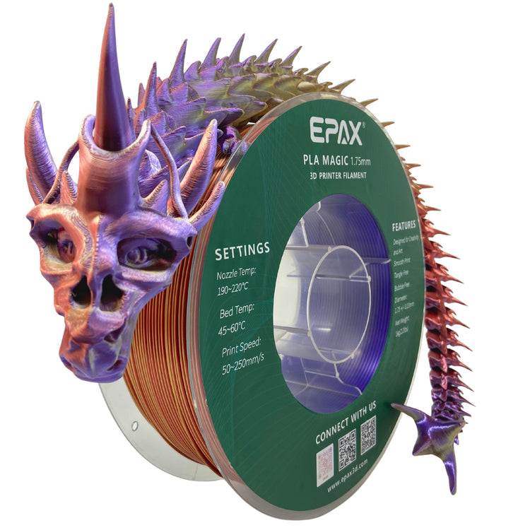 EPAX Magic Royal Harvest Tri Tone Silk PLA 1.75mm Filament 1kg