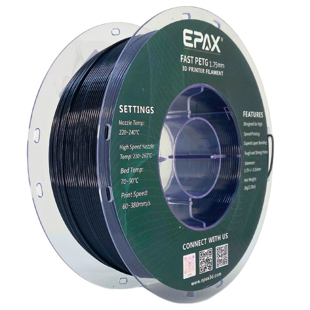Epax Solid Black PETG 1.75mm Filament 1kg