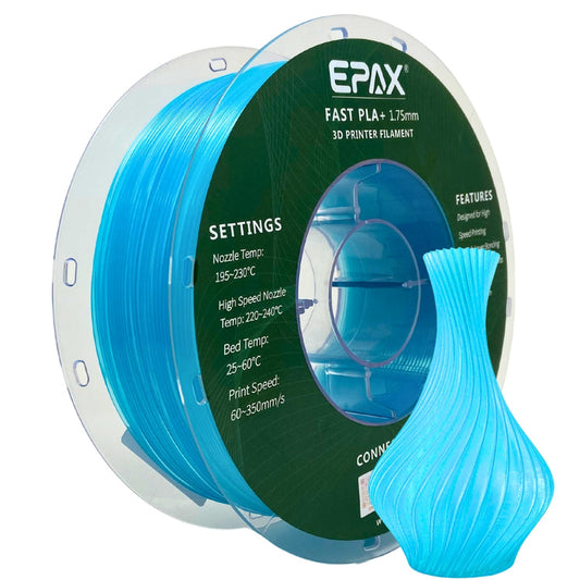 EPAX Glass Light Blue Fast PLA+ 1.75mm 1KG