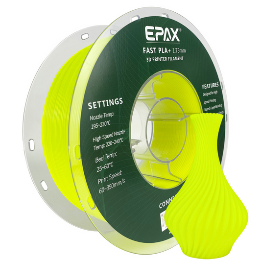 EPAX Neon Yellow Fast PLA+ 1.75mm Filament 1kg