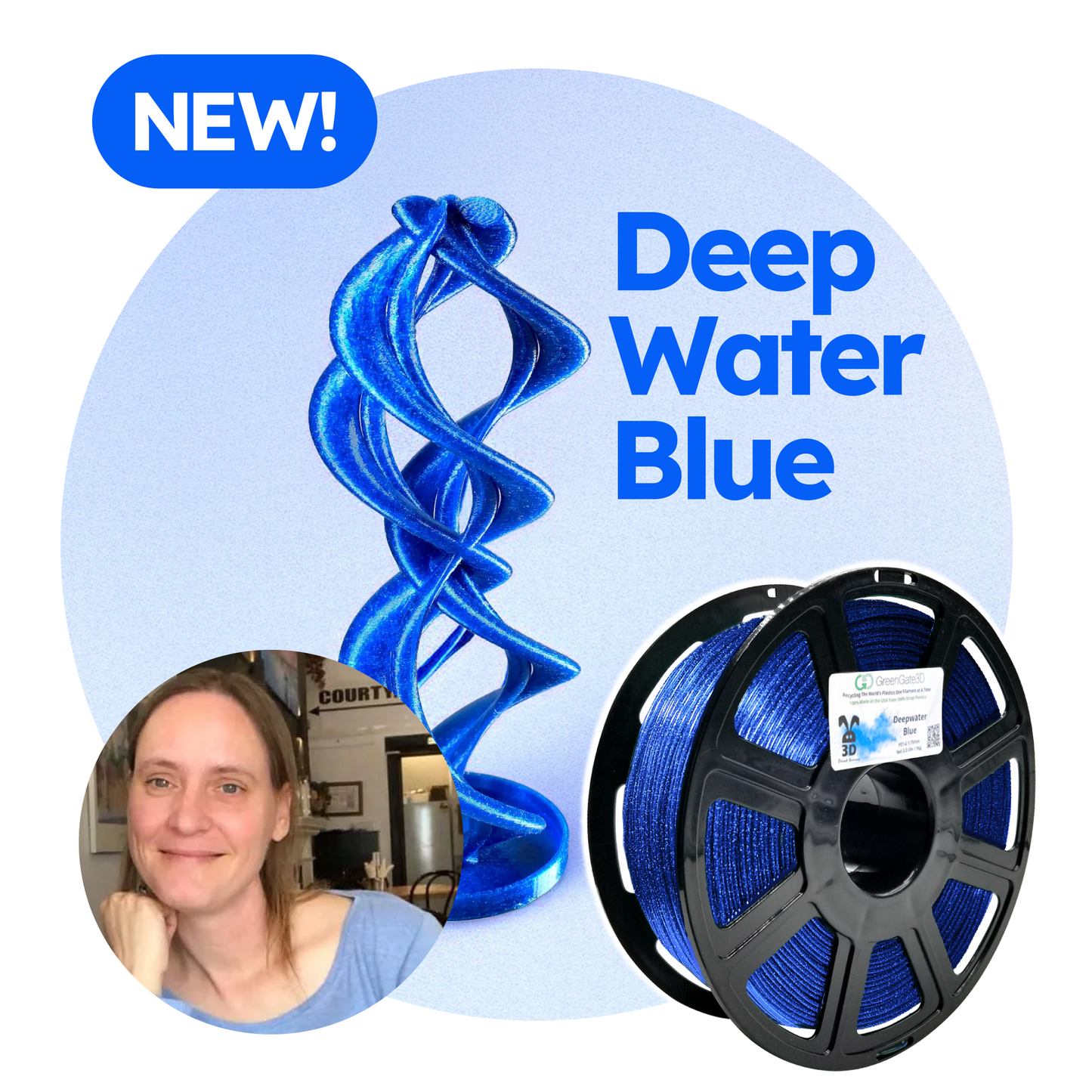 GreenGate3D PETG Deepwater Blue