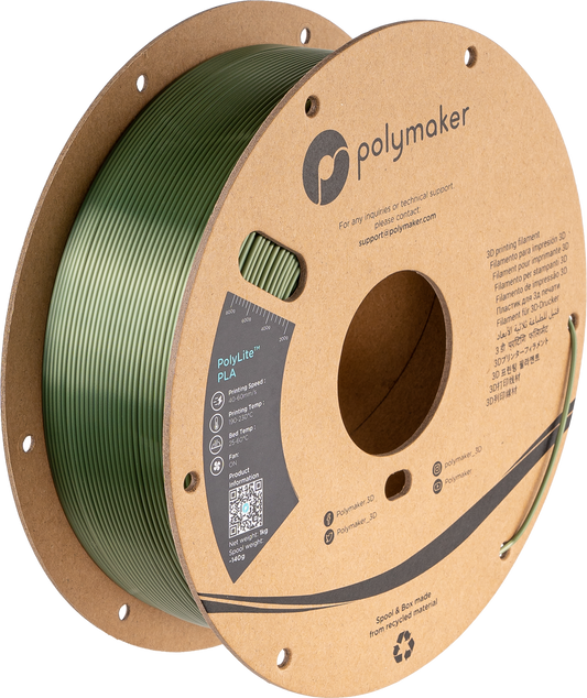 PolyLite PLA Silk Peridote Green