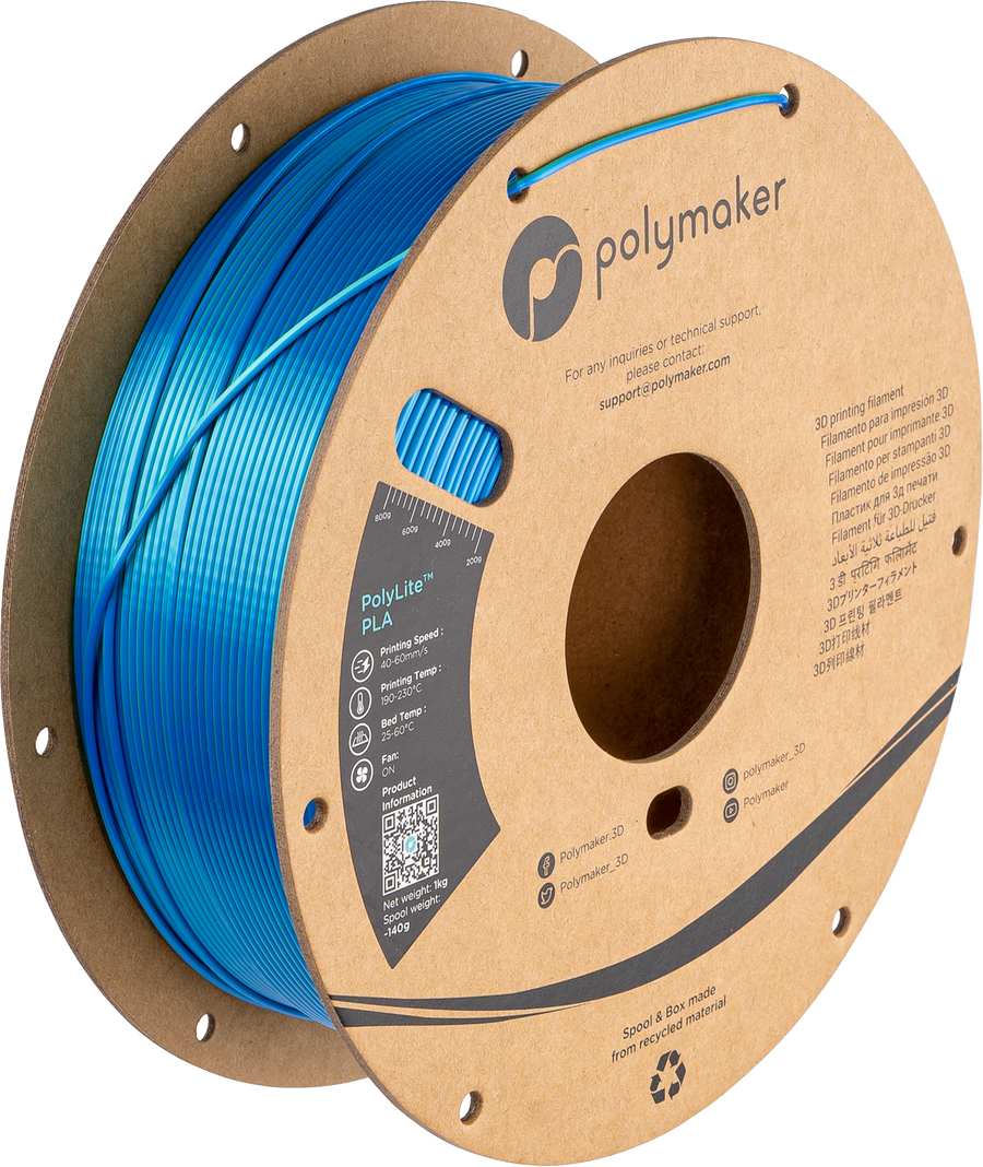 PolyLite PLA Dual Silk Caribbean
