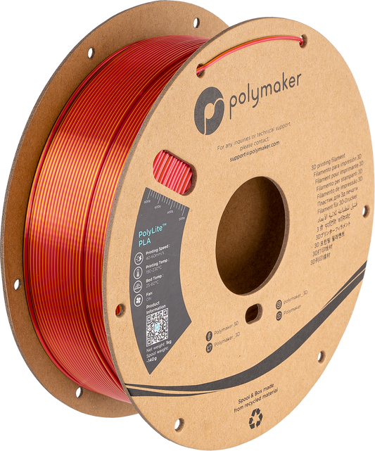 PolyLite PLA Dual Silk Sunset