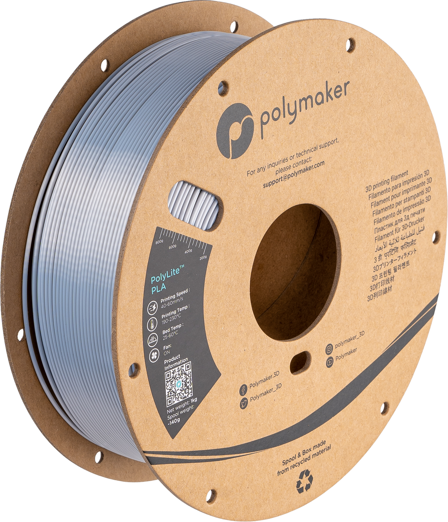 PolyLite PLA Silk Silver