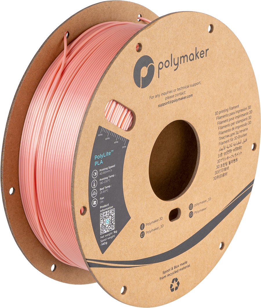 Polylite Pla Translucent PolyLite PLA Silk Pink – Ecovate 3D
