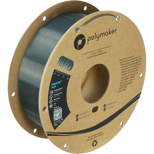 PolyLite PLA Silk Gunmetal Grey