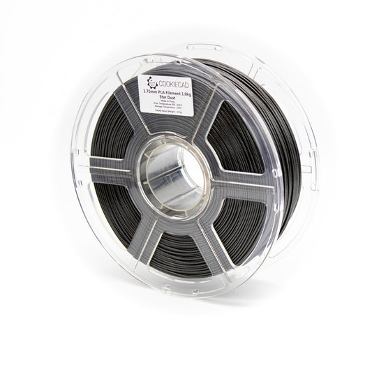 CookieCad Star Dust Glitter Translucent Black PLA Filament 1.75mm, 1kg